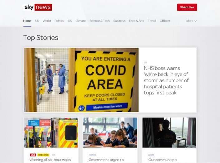 Sky News Covid Area