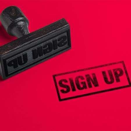 The Void Signup Stamp Banner Red