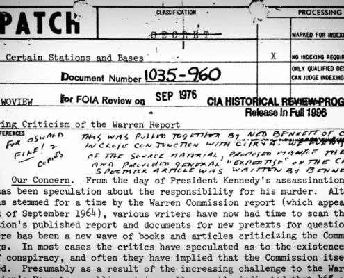 CIA Memo Truthstream Media