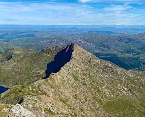 Mont Blanc from the top of Mount Snowdon